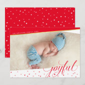 VROLIJKE KERSTMIS FOTO moderne kalligrafie rood go Feestdagenkaart (Voorkant / Achterkant)