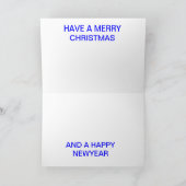 VROLIJKE KERSTMIS GAAT OM DE KERSTKAART VAN HET FEESTDAGEN KAART (Binnen)