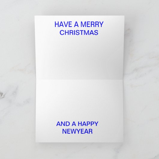 VROLIJKE KERSTMIS GAAT OM DE KERSTKAART VAN HET FEESTDAGEN KAART (Binnen)