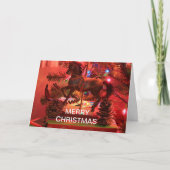 VROLIJKE KERSTMIS GAAT OM DE KERSTKAART VAN HET FEESTDAGEN KAART (Voorkant)