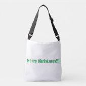 Vrolijke Kerstmis Gedrukte Tekst overal Drukstijl Crossbody Tas (Voorkant)