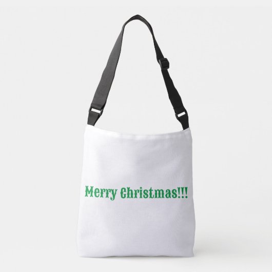 Vrolijke Kerstmis Gedrukte Tekst overal Drukstijl Crossbody Tas (Voorkant)