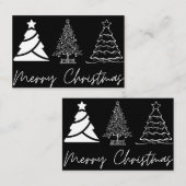 Vrolijke kerstmis gelukkig kerstmis visitekaartje (Voorkant / Achterkant)