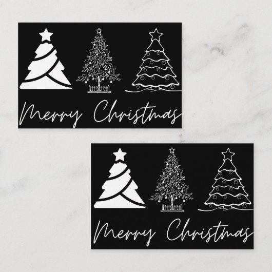 Vrolijke kerstmis gelukkig kerstmis visitekaartje (Voorkant / Achterkant)