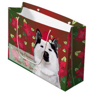 Vrolijke Kerstmis, Gelukkig Nieuwjaar Gift Bag Groot Cadeauzakje