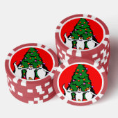 Vrolijke Kerstmis Gelukkige Pinguïns Poker Chips,  Chips (Opstapeling)