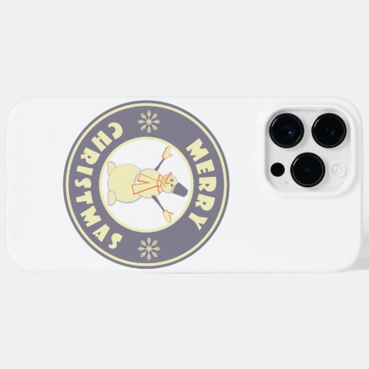 Vrolijke Kerstmis gelukkige sneeuwman beroemde kof Case-Mate iPhone Case (Achterkant (horizontaal))