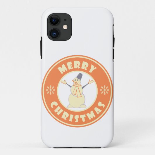 Vrolijke Kerstmis gelukkige sneeuwman beroemde kof Case-Mate iPhone Case (Achterkant)