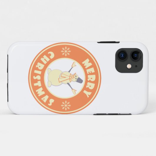 Vrolijke Kerstmis gelukkige sneeuwman beroemde kof Case-Mate iPhone Case (Achterkant (horizontaal))