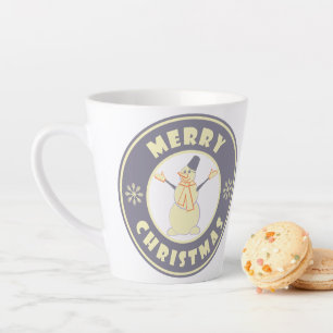 Vrolijke Kerstmis gelukkige sneeuwman beroemde kof Latte Mok