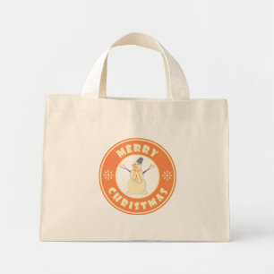 Vrolijke Kerstmis gelukkige sneeuwman beroemde kof Mini Tote Bag