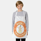 Vrolijke Kerstmis gelukkige sneeuwman beroemde kof Schort (Gedragen)