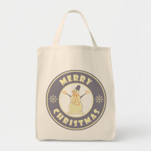 Vrolijke Kerstmis gelukkige sneeuwman beroemde kof Tote Bag