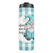 Vrolijke Kerstmis Gnome Thermische Tumbler Thermosbeker (Voorkant)