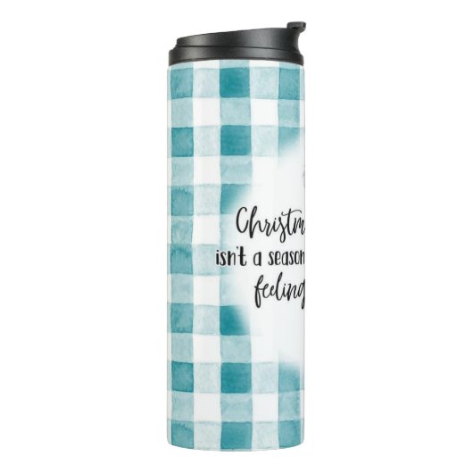 Vrolijke Kerstmis Gnome Thermische Tumbler Thermosbeker (Gedraaid links)