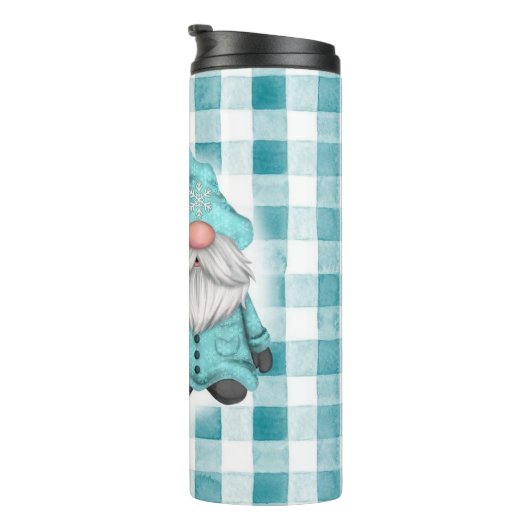 Vrolijke Kerstmis Gnome Thermische Tumbler Thermosbeker (Geroteerd rechts)