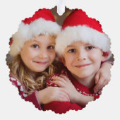 Vrolijke Kerstmis Gnomen Schattigee Foto Ornament Kaart (Achterkant)