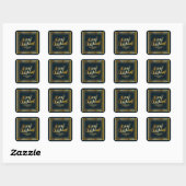 Vrolijke Kerstmis Gouden Script Typografie Vierkante Sticker (Vel)
