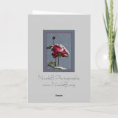 Vrolijke Kerstmis - het artsy rood nam met sneeuw Feestdagen Kaart (Achterkant)