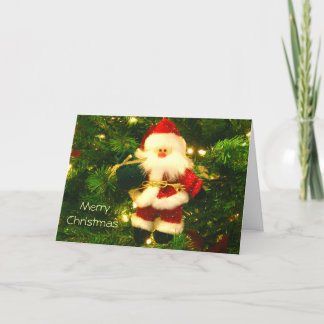 Vrolijke Kerstmis - het Ornament van de Kerstman Feestdagen Kaart