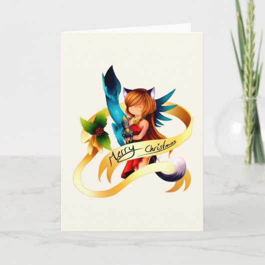 Vrolijke Kerstmis - het portret van de Familie Feestdagen Kaart (Voorkant)