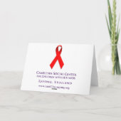 Vrolijke Kerstmis (HIV/van AIDS Liefdadigheid) Feestdagen Kaart (Achterkant)