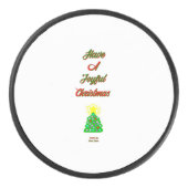 Vrolijke Kerstmis Hockey Puck (Voorkant)