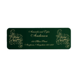 Vrolijke Kerstmis Holly Groene Groet Vakantie Etiket