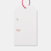 Vrolijke Kerstmis Honden Vakantie Trolly Cadeaulabel (Achterkant)