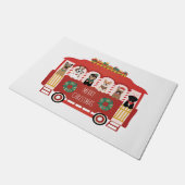 Vrolijke Kerstmis Honden Vakantie Trolly Deurmat (Schuin)