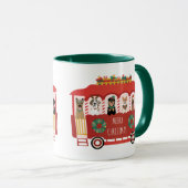 Vrolijke Kerstmis Honden Vakantie Trolly Mok (Voorkant rechts)