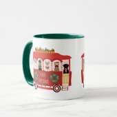 Vrolijke Kerstmis Honden Vakantie Trolly Mok (Voorkant links)