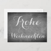 Vrolijke Kerstmis in de Duitse Typografie van het Feestdagenkaart (Voorkant / Achterkant)