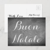 Vrolijke Kerstmis in het Italiaans de Typografie Feestdagenkaart (Voorkant / Achterkant)