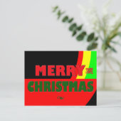 Vrolijke Kerstmis in Kleuren Rasta Feestdagenkaart (Staand voorkant)