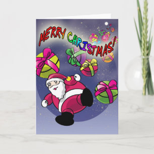 Vrolijke Kerstmis! - Inkomende kerstman! Feestdagen Kaart