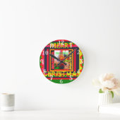 Vrolijke Kerstmis is de wereld rond me gelukkig Ronde Klok (Huis)