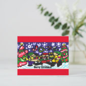 Vrolijke Kerstmis Jazz muziek Briefkaart (Staand voorkant)