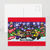 Vrolijke Kerstmis Jazz muziek Briefkaart (Voorkant / Achterkant)