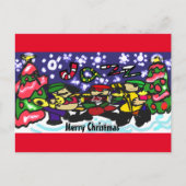 Vrolijke Kerstmis Jazz muziek Briefkaart (Voorkant)