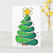 Vrolijke Kerstmis Kaart (Gele Bloem)