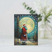 Vrolijke Kerstmis Kerstman Grappig citaat Feestdagenkaart (Staand voorkant)