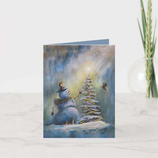 Vrolijke Kerstmis Klein Bedankkaart (Voorkant)