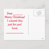 Vrolijke Kerstmis kleurt me kaart (sneeuwmannen) (Achterkant)