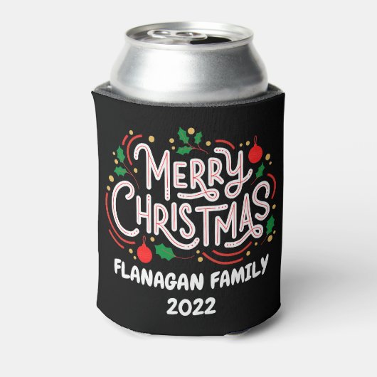 Vrolijke Kerstmis Koelbox Blikjeskoeler (Blikje Achterkant)