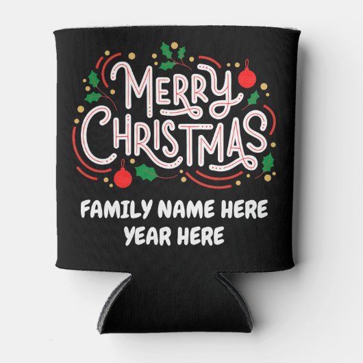  Vrolijke Kerstmis Koelbox Blikjeskoeler (Voorkant)