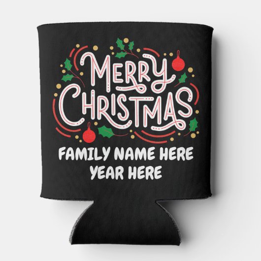 Vrolijke Kerstmis Koelbox Blikjeskoeler (Achterkant)