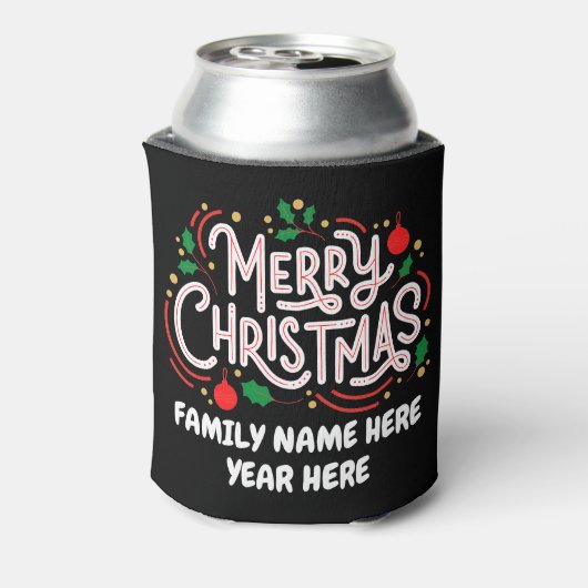 Vrolijke Kerstmis Koelbox Blikjeskoeler (Blikje Achterkant)