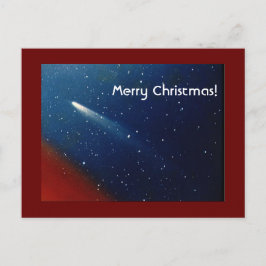 Vrolijke Kerstmis! Komeet Kohoutek Feestdagenkaart