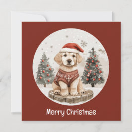 Vrolijke Kerstmis Labrador Retriever Puppy